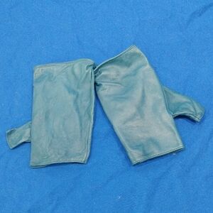 Martelli Marta Teal Leather Fingerless Gloves